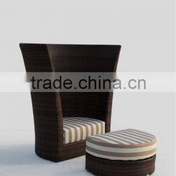 Hotel Outdoor Furniture Rattan Material Sofa Set with Ottoman 4307