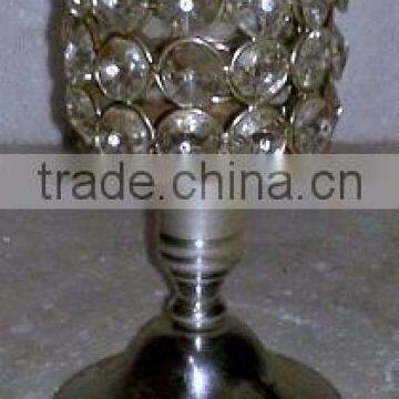 Metal & Glass Crystal Votive Tealight Candle Holder photo-4