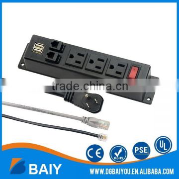 Factory supply hot sale Custom cord length USB power outlets plugs