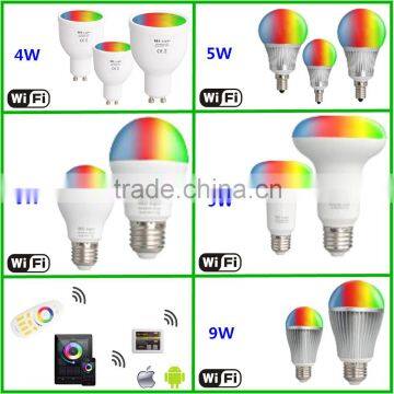 Phone controlled WIFI 2.4G Smart Mi Light Wifi Wireless WIFI LED RGBW bulb light