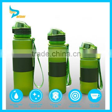 Daily Use Slim Stylish Heat Resistant Folding Silicone Foldable Sports Water Bottle