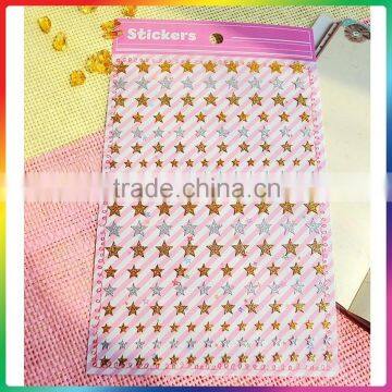 Silver and Gold Glitter Star Stickers photo-5