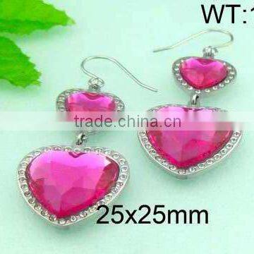 New design crystal drop earrings for girls fancy drop earrings