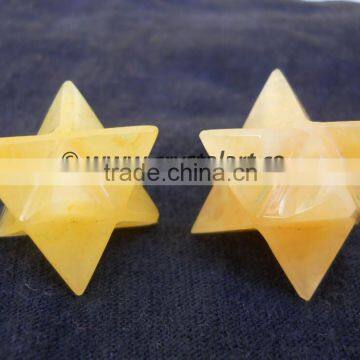 Yellow Jade Merkaba Star