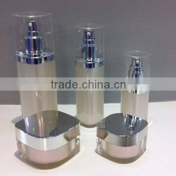 whole set cosmetic bottle and jar acrylic cosmetic packaging