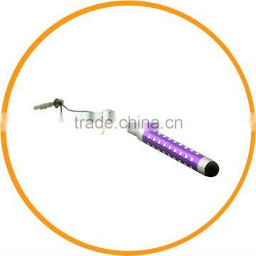 Retractable Bling Stylus Writing Pen for iPhone iPad Touch Purple from dailyetech