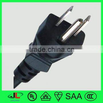 UL grounding 3 core wire cord cable NEMA 5-15P 3 pin plug power cord