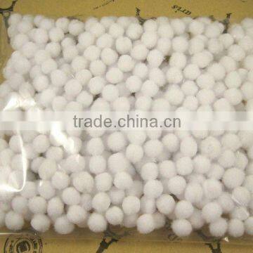 White Pompom Fur Ball faux fur ball