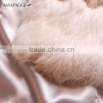 Half Sleeve Winter Long Rabbit Fur Coats Women Made in China photo-5