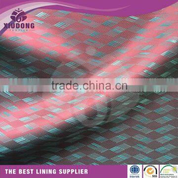 2017 smooth hand feeling polyester viscose lining fabric jacquard lining fabric manufacturer