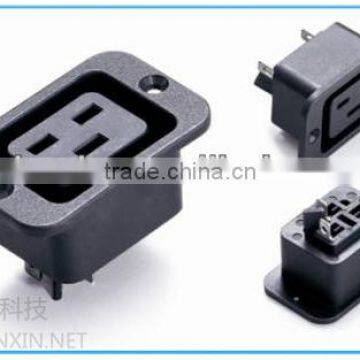 Hot selling products IEC 320 C19 Female industrial power socket connector with threaded holes UPS output socket outlet SS-3B