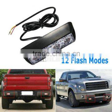 12 flash models 4 LED Emergency light flash lamp car Vehicle Boat Truck Strobe Light