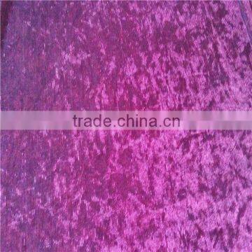 Polyester crushed Korean velvet for graments fabric