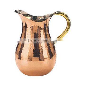 Pure Copper Water Jug Pitcher Hammered SGS FDA certified