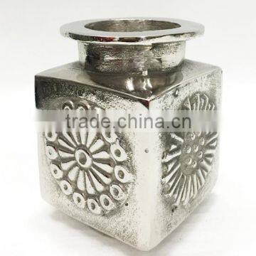 Elegant Metal Flower Vase, Square Shape Aluminium Flower vase, Niche Designed Flower Vase