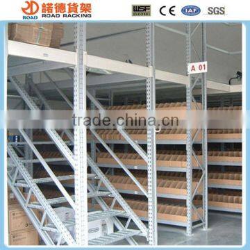 Steel platform rack mezzanine floor system