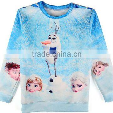 fashion girls hoodies baby pullover children frozen clothes