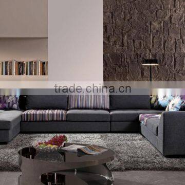 Home Furniture Fabric Sofa /Modern House L Shape or U Shape Sofa Cum Bed Designs