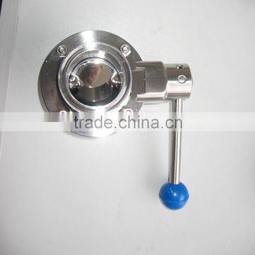 manual operation food sanitary SS304 clamp china butterfly valve