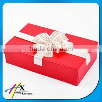 Bright red paper gift box for dress