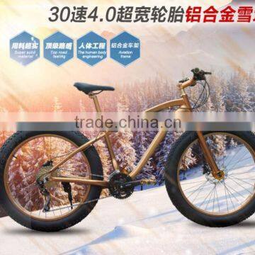 Deft Design Pure Color Aluminium Alloy Snow Fat Bike 26*4.0' 27Speed