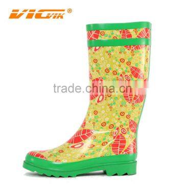 New Fashion Women Rubber Rain Boots Waterproof Water Boots For Girls