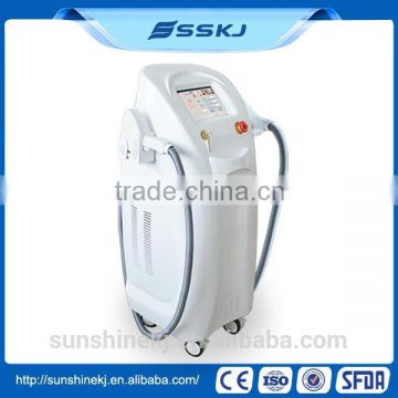 AC220V/110V 2016 Most Advanced 2 In 1 Ipl And Diode Laser Hair Removal Machines With 10 BARS 8.4 Inches