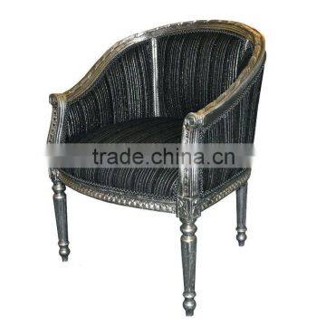 black fabric armchair
