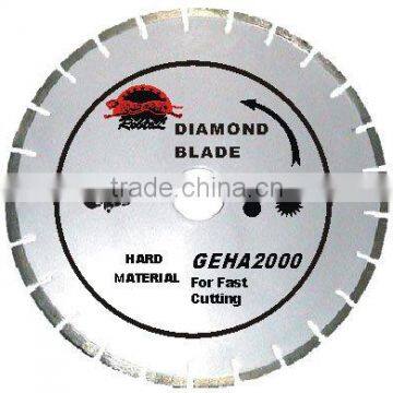 Hand-held high speed segmented diamond blade for fast cutting hard mateial--GEHA