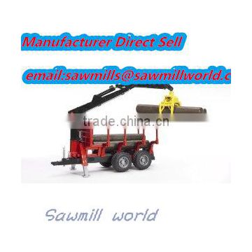 Surprise!! log trailer with crane/forest log trailer with crane for tractor