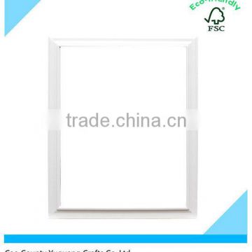 Custom Bevel Wall Frame White Finish Wall Frame