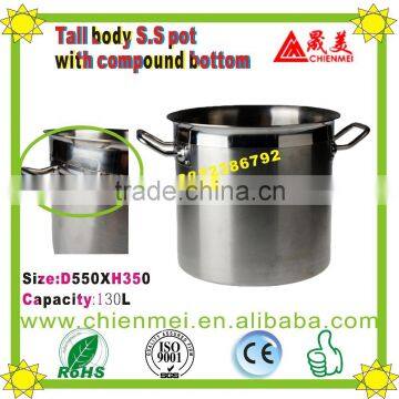 Focus on 05 style Stainless Steel tall body pot with durable bottom/Stainless Steel Cooking Pot