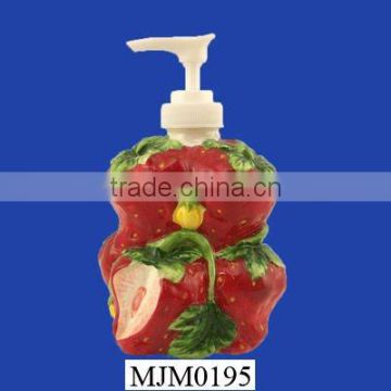 strawberry ceramic soap dispenser