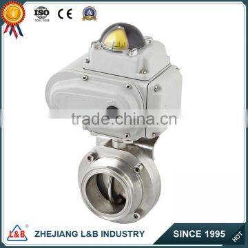 Popular Tri-clamp Connection Electric/penumatic Butterfly Valve photo-2