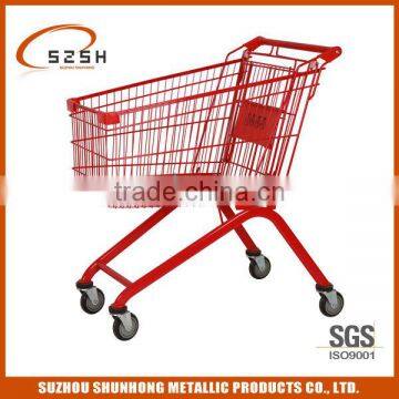 powder coating surface handling shopping cart