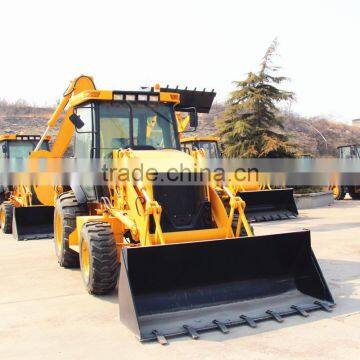 compact backhoe loader with 1m3 loading bucket