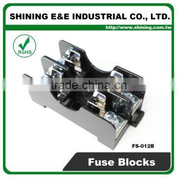 FS-012B 35mm Din Rail Mounted 600V 10A 2 Pole Midget Fuse Base