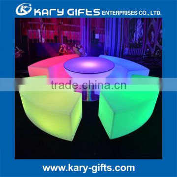 Valuable illuminated commercial furniture led waiting chair