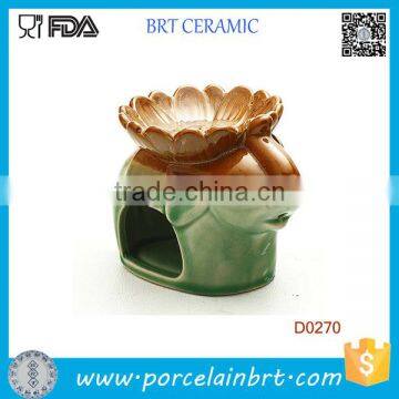 Lotus Flower on Elephant Back Aromatherapy Candle Ceramic Oil Burne