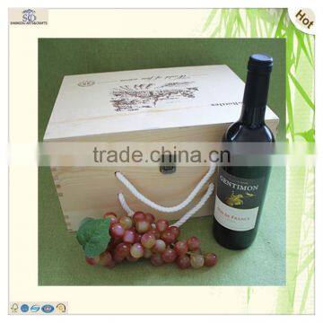Shandong 6 Bottle Decorative Pine Wooden Wine Boxes photo-6