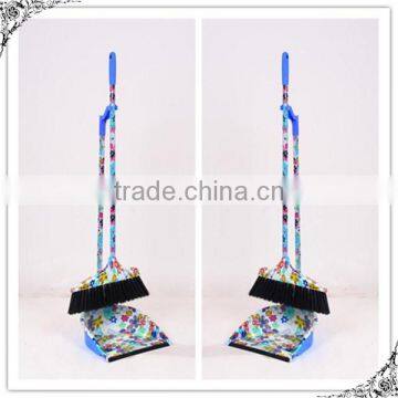 Hi-Q Printing plastic broom + dustpan suit