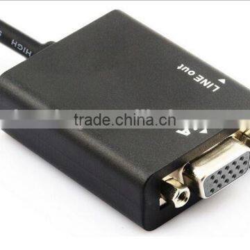 High Quality Hot Sale HD MI To VGA Converter With Audio Convex Head VGA Audio Converter Adapter Cable photo-4