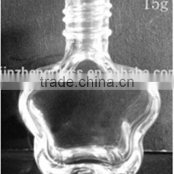 wholesale 5ml empty nail polish bottle clear glass with agitator mixing balls