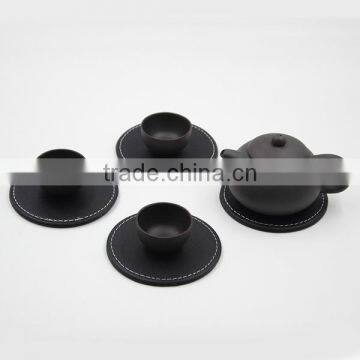 Cheap Promotion PU Leather Coaster,Heat Insulation Beer Pad photo-3