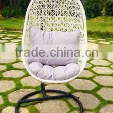 Modern High Quality Outdoor Rattan White Egg Chair Hammock