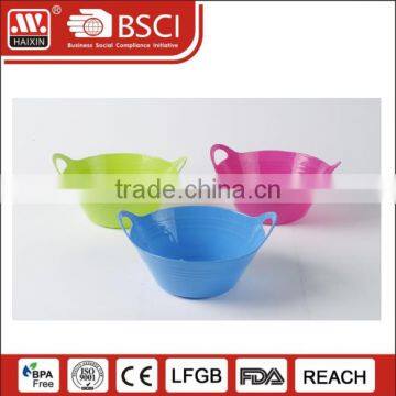 Wholesale Irregular shape Plastic containers Unique colorful round PP material plastic salad bowl set