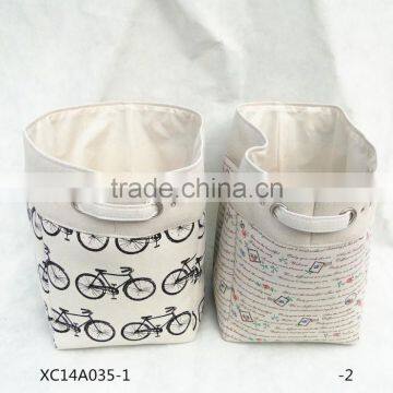 fashion cloth storage basket with handle