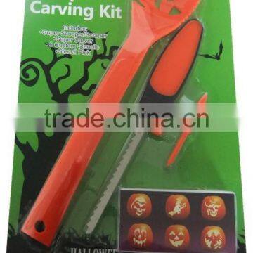 Hallowmas gift pumpkin 3pcs carving tool set Hallowmas decoration tool kit