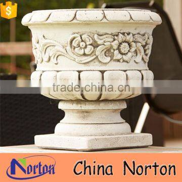 antique stone carving flower pot for cemetery NTMF- FP210X