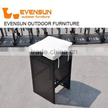 China EVENSUN Manufacturer Outdoor Furniture Rattan Wicker Garden Bar Stools photo-2